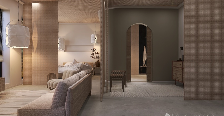 Scandinavian #EmptyRoomContest-| DREAM PARADISE | Beige WoodTones 3d design renderings