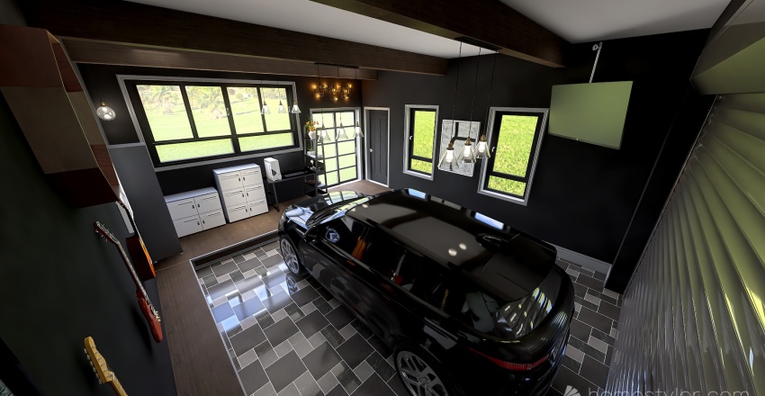 Small Garage 3d design renderings