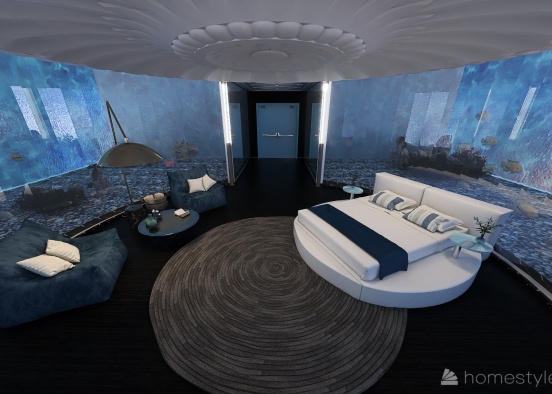 Underwater Hotel room Design Rendering