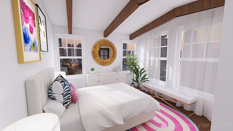 Bedroom Caroline Leiphart 3d design renderings
