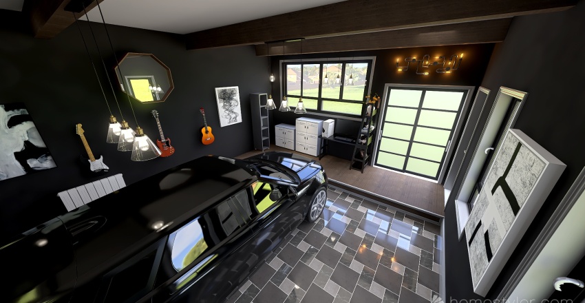 Small Garage 3d design renderings