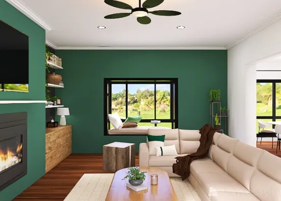 living room project Design Rendering