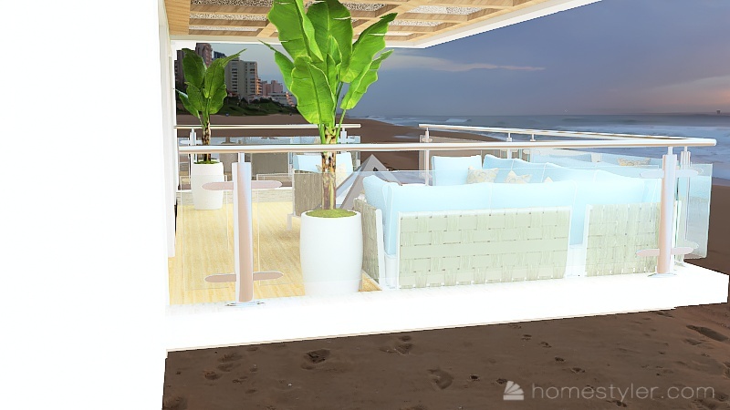 Beach hut 3d design renderings