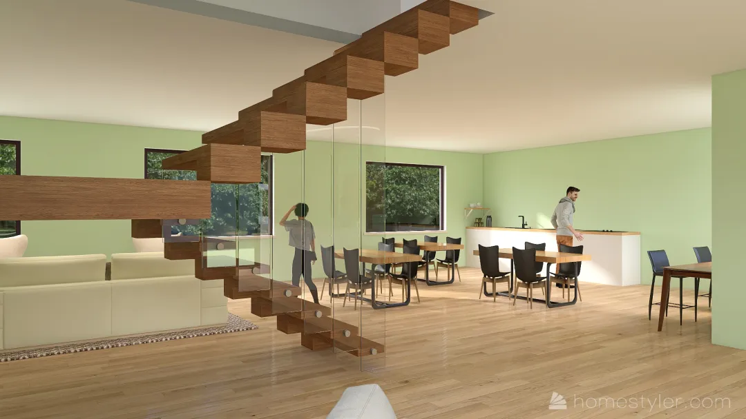 Hostel 3d design renderings