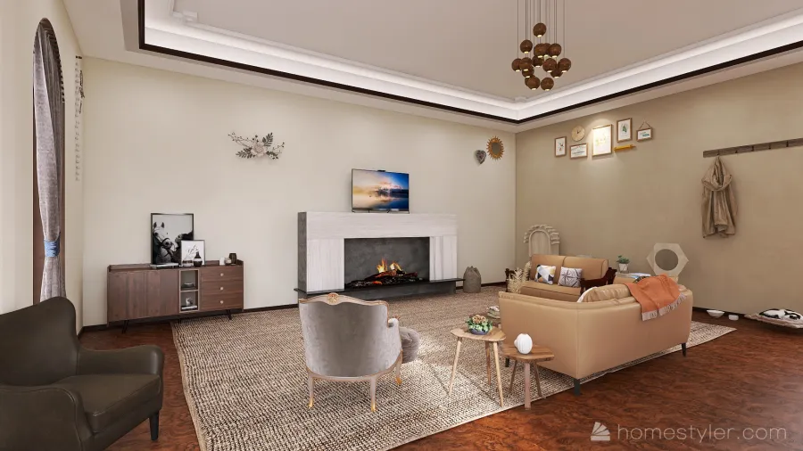 #EmptyRoomContest- Countryside in the city 3d design renderings