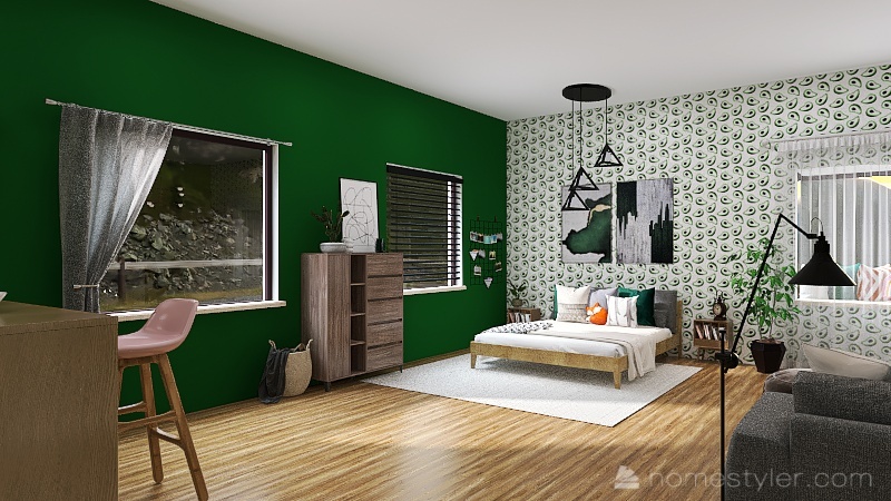 Green Cottage 3d design renderings