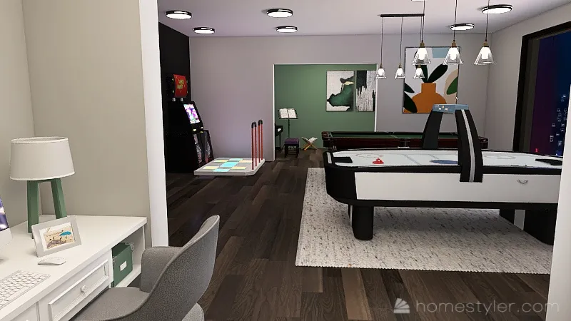 Game Room 2021 3d design renderings