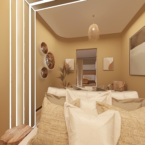 #EmptyRoomContest- malý teplý byt 3d design renderings