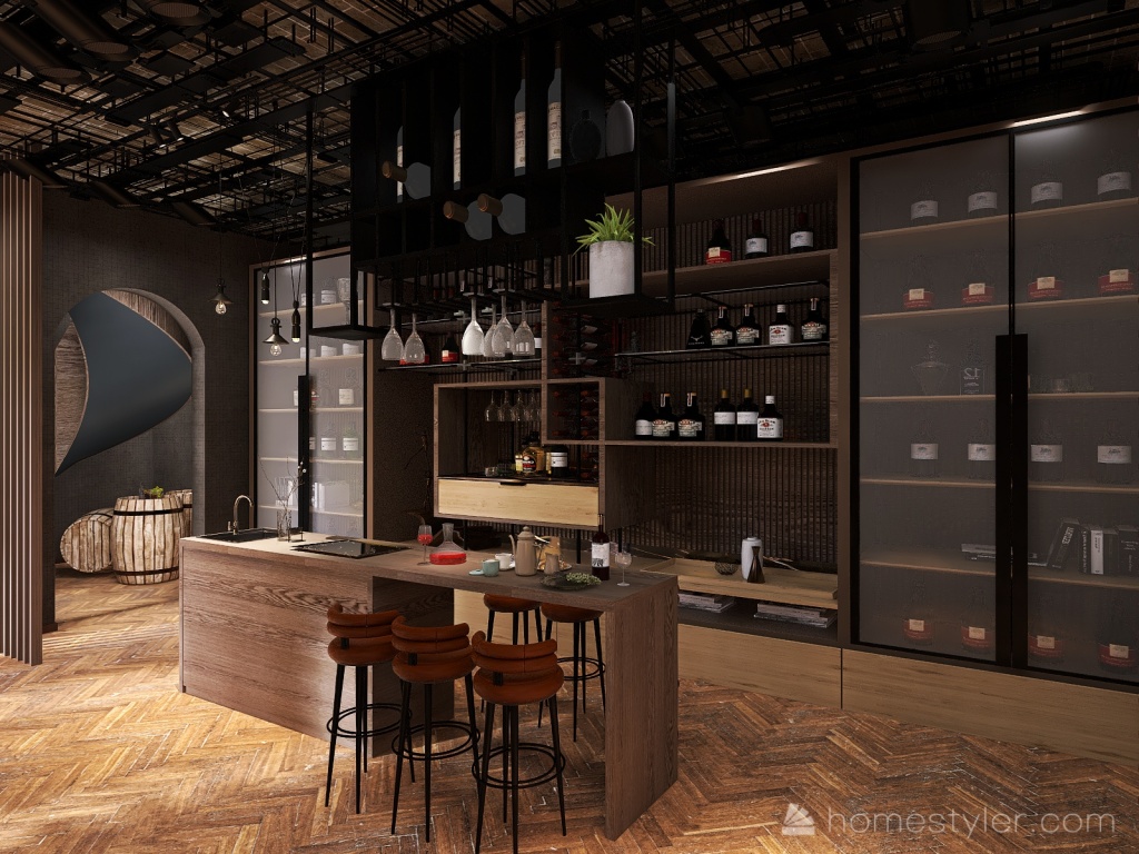 Wine cellar 3d design renderings