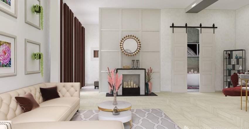 #EmptyRoomContest-Modern french style design 3d design renderings