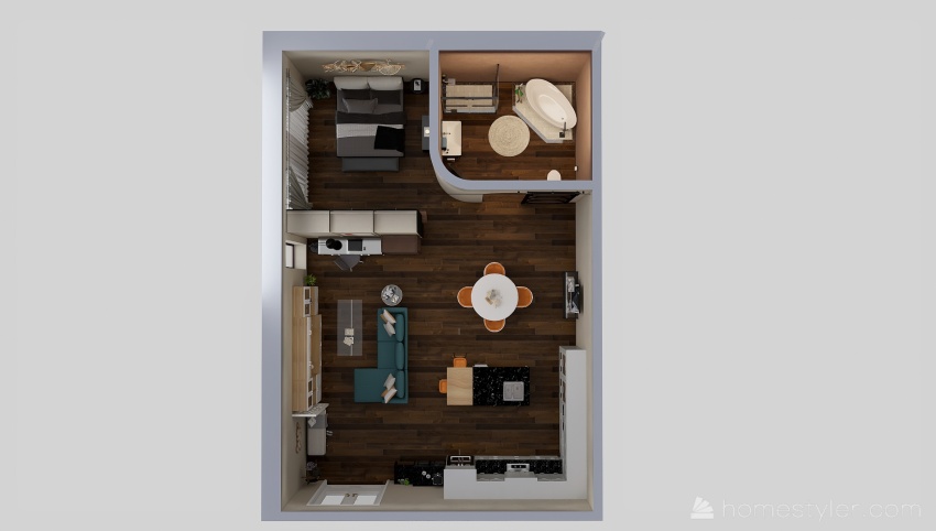 #EmptyRoomContest-Studio Apartment 3d design picture 102.6