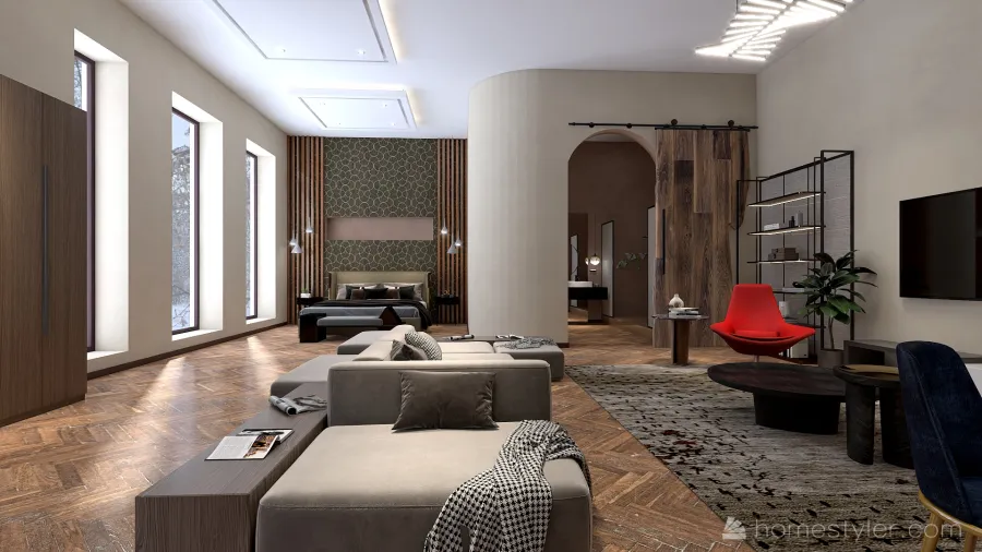 #EmptyRoomContest-studio apartment 3d design renderings
