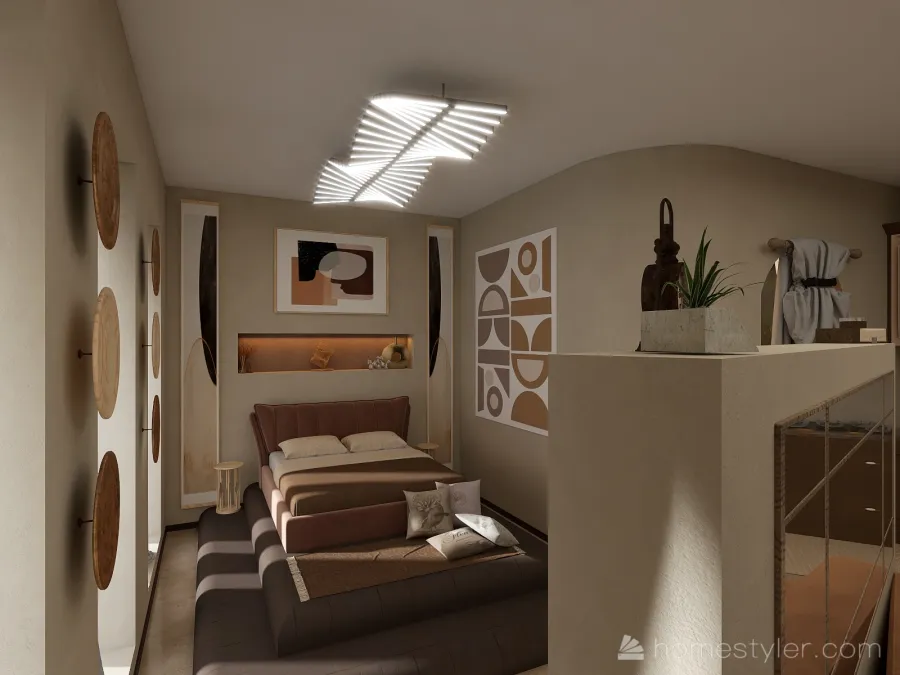 #EmptyRoomContest Modern Wood Apartment 3d design renderings