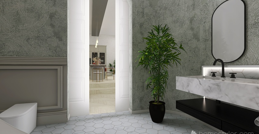 #EmptyRoomContest-Modern french style design 3d design renderings