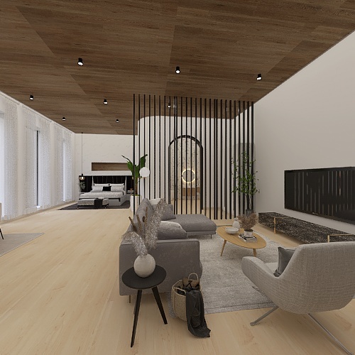 #EmptyRoomContest-Moody studio apartment 3d design renderings