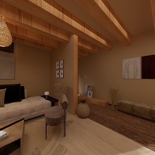 #EmptyRoomContest- útulná ložnice s obývákem a koupelnou. 3d design renderings