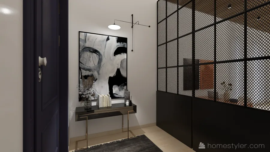 #EmptyRoomContest-Moody studio apartment 3d design renderings