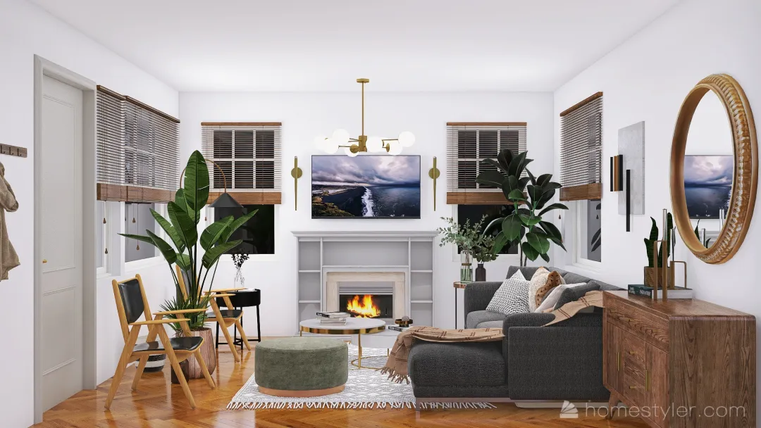 Jo&Chris Living room 3d design renderings