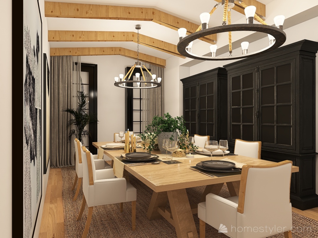 Comedor FarmHouse 3d design renderings