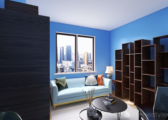 5 rooms: living room Design Rendering