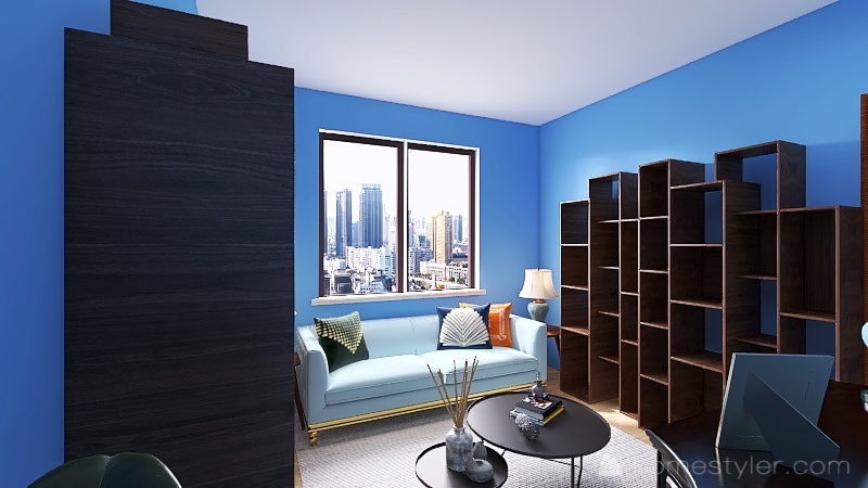 5 rooms: living room 3d design renderings