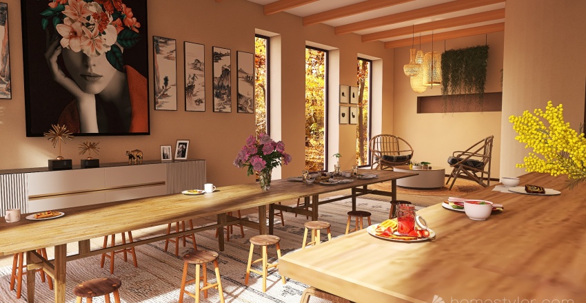 #EmptyRoomContest- Cafe' 3d design renderings