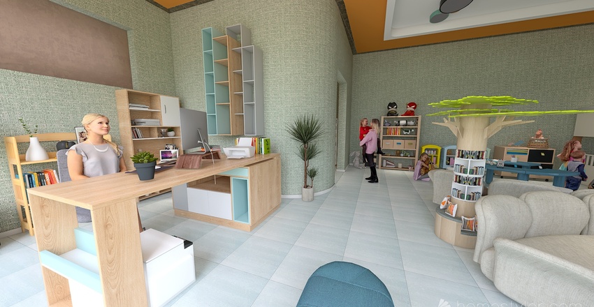 #EmptyRoomContest-clinica infantil Interior Design Render