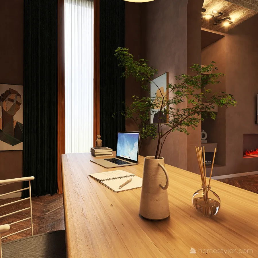 Home Office 3d design renderings
