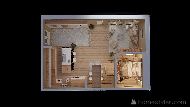 #EmptyRoomContest- malý teplý byt 3d design picture 102.6