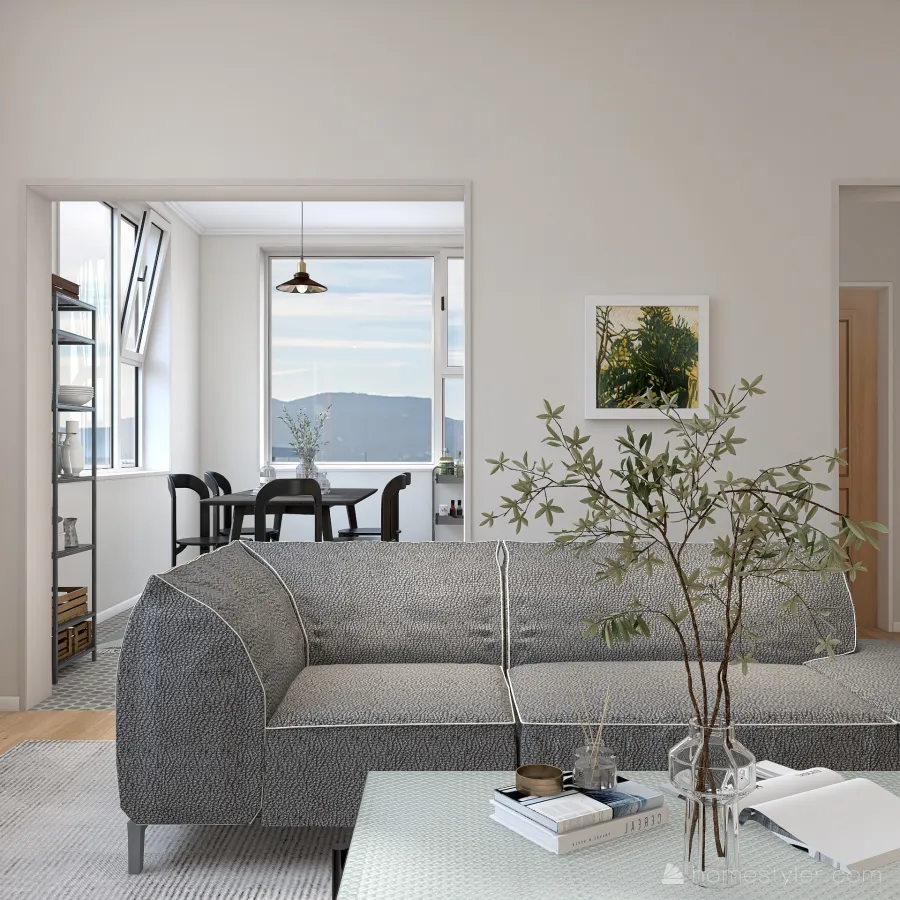 Eclectic Apartment 3d design renderings