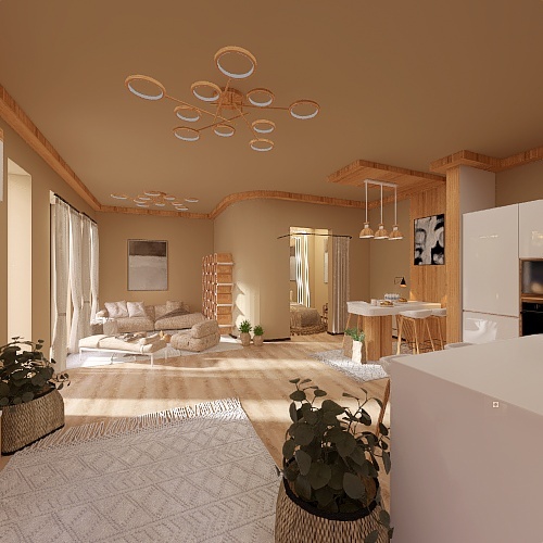 #EmptyRoomContest- malý teplý byt 3d design renderings