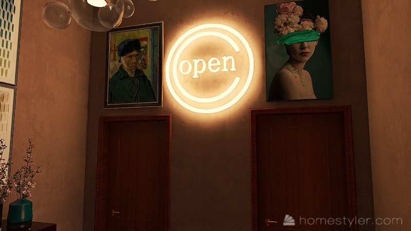 #EmptyRoomContest- Cafe' 3d design renderings