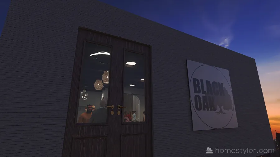 #EmptyRoomContest- Black Oak Bar and Grill 3d design renderings