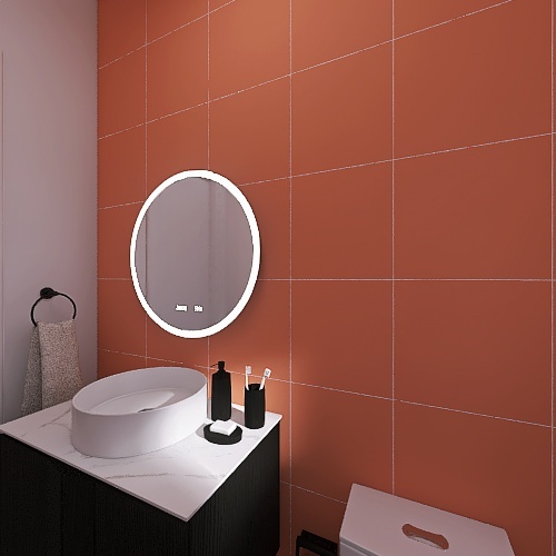 Banheiro social 3d design renderings