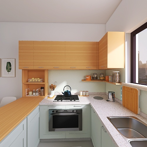 Cozinha e Sala 3d design renderings