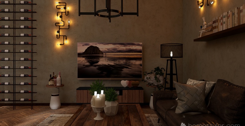 #EmptyRoomContest-Industrial touch 3d design renderings