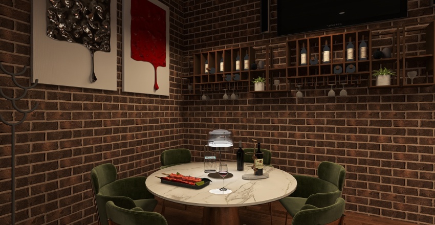 #EmptyRoomContest-Wine cellar & Restaurant 3d design renderings