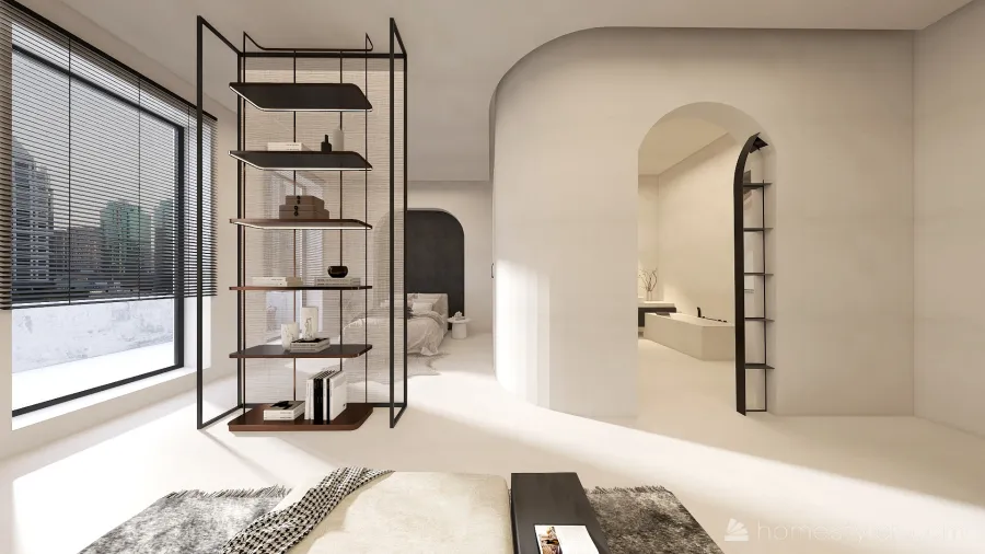 Modern #EmptyRoomContest-NYstudio Black White 3d design renderings