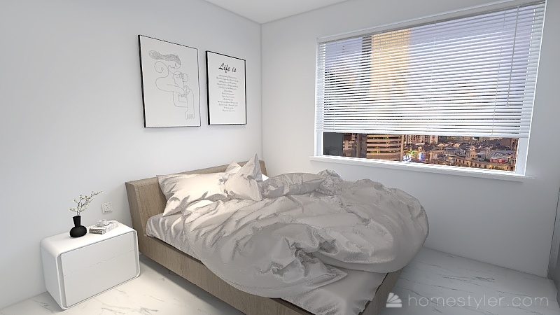 Apartamento pequeno 3d design renderings