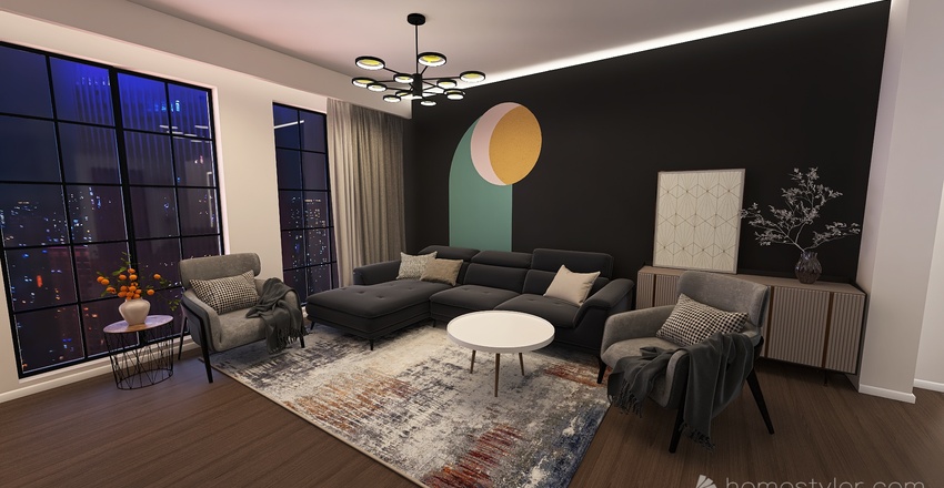 Modern Metropolitan apartment 3d design renderings