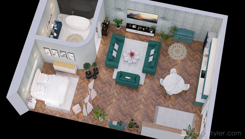 #EmptyRoomContest-Stylish Apartment 3d design picture 102.6