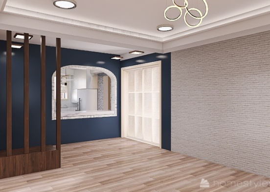 reception and dining room Design Rendering