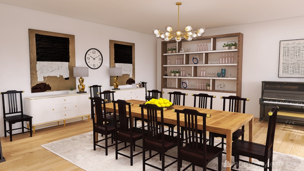Entry/Formal Dining/Sitting 3d design renderings