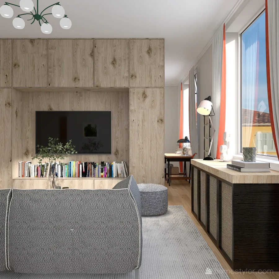 Eclectic Apartment 3d design renderings