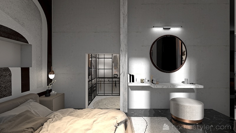 #EmptyRoomContest-Modern Luxury Apartment Black 3d design renderings