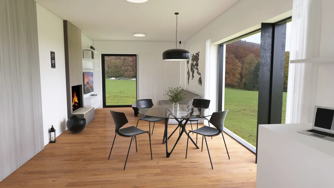 Omice Living room 3d design renderings
