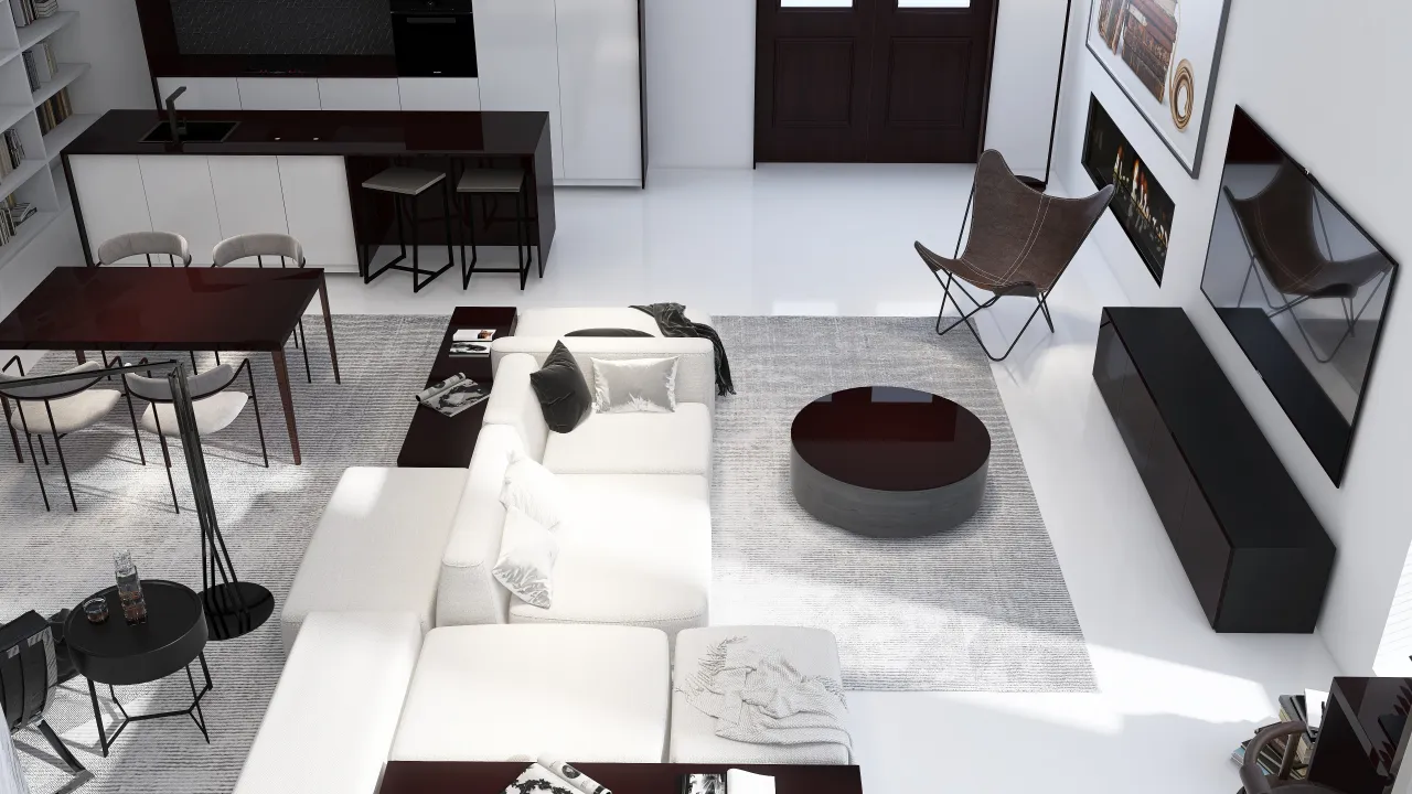 Modern UnnamedSpace 3d design renderings