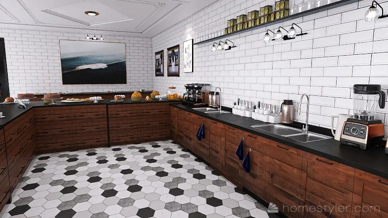 Smithfield Cafe 3d design renderings