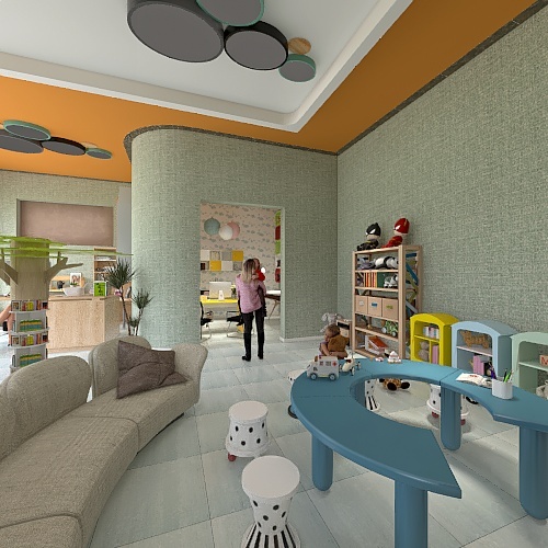 #EmptyRoomContest-clinica infantil 3d design renderings