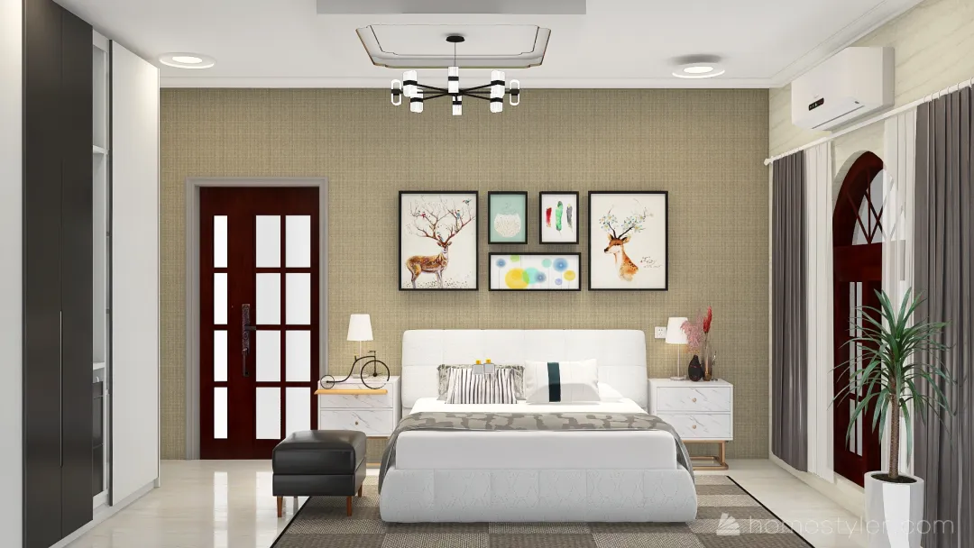 Bedroom 19*10 3d design renderings